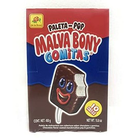 De La Rosa Malvabony Gomitas Marshmallow with Chocolate pop (Pack of 10)