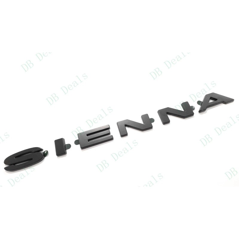 Sienna OVERLAY Rear Liftgate Matte Black SIENNA Letter Logo Emblem