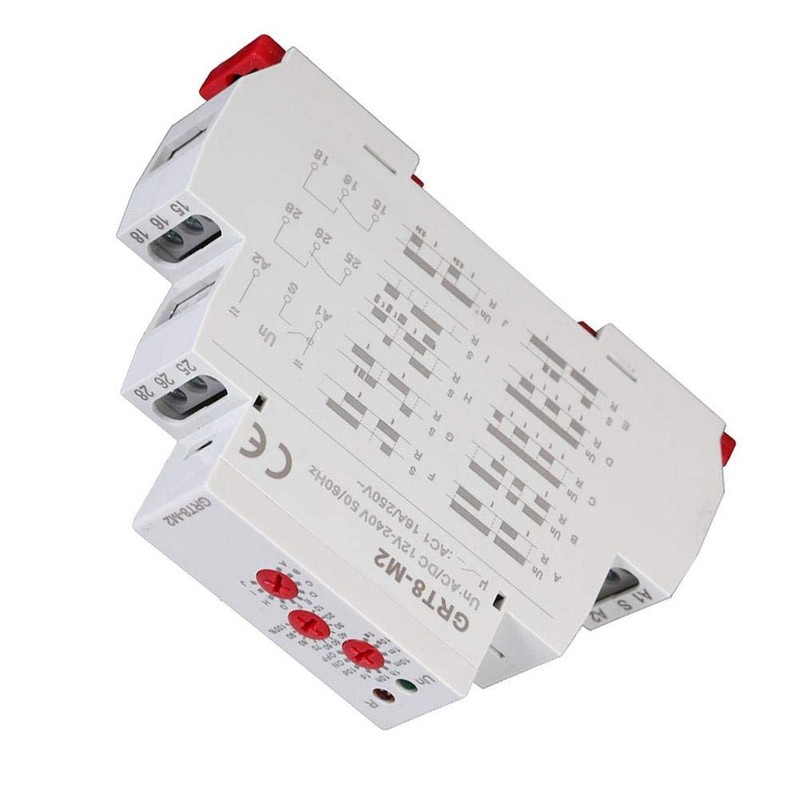 Multifunction Time Relay Walfront GRT8-M2, 10 Functions, DIN Rail Mount