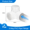 sourcing map 3 Way PVC Pipe Fittings, 1.5 Inch Furniture