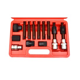 vector tools 13Pc Alternator Freewheel Pulley Removal Socket Spline Torx Star Bit Tool Set