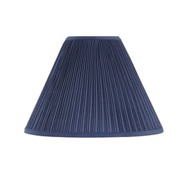 Aspen Creative 33170, Mushroom Pleated Traditional Dark Blue Spider Lamp Shade, 6-1/2" Top x 15" Bottom x 11" Slant