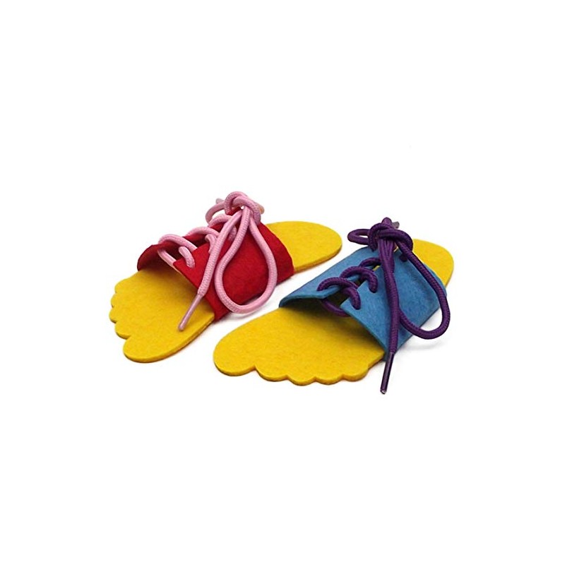 OVOY Childrens Lacing Skills Learn-to-Tie - Shoe Preschool Tie-Up Shoe