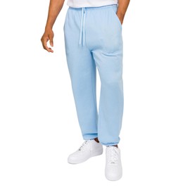 VICTORIOUS Men's Lightweight Fleece Drawstring Elastic Cuff Sweatpants FL78 - Sky Blue - Medium