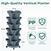 Tectsia Strawberry Vertical Planters Tower Garden, 6 Tiered Stacking Planter