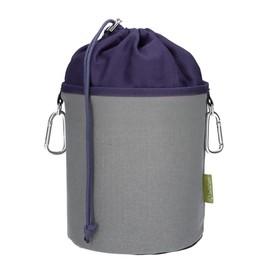 trendfinding Canvas Fabric Clothes Peg Bag with 2 Carabiner Hooks for 200 Pegs, Extra Large and Sturdy, Grey-oxford blue, Peg Bag