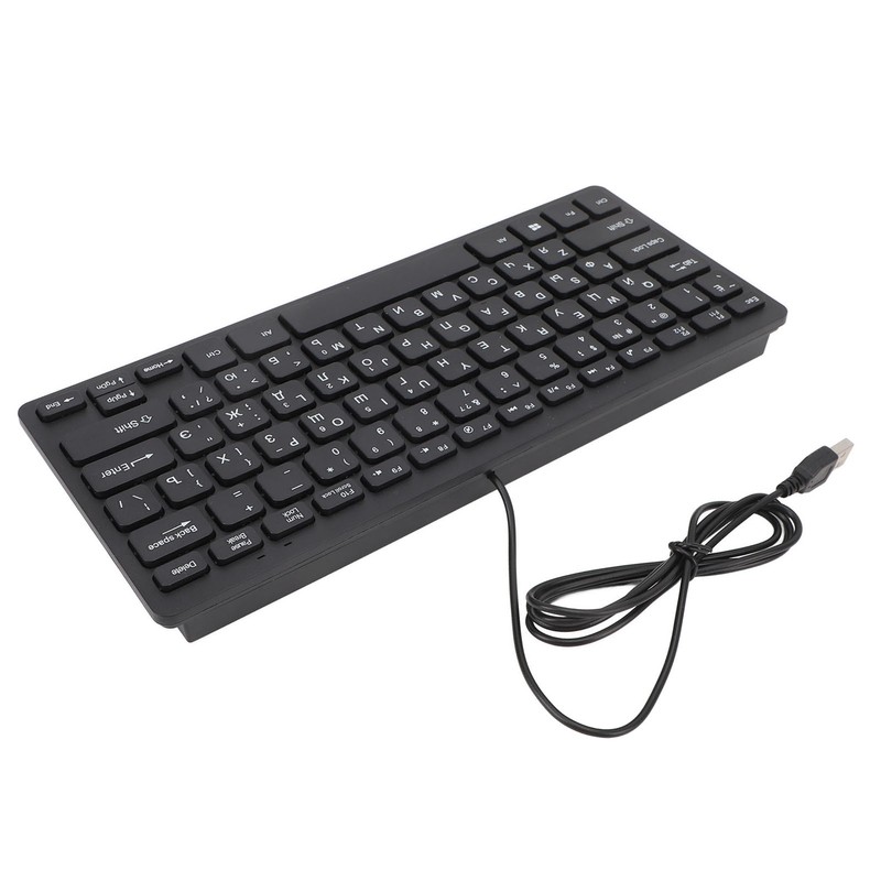 78 Key Ultra Slim Language Keyboard USB Wired Compact Keyboard