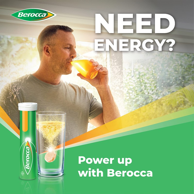Berocca Energy Vitamin with 12 Essential Vitamins and Minerals to