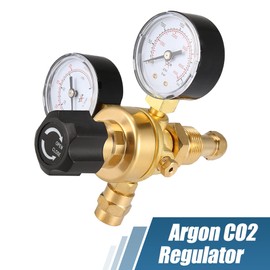 X AUTOHAUX Dual Gauge Argon CO2 Regulators Gauges Pressure Regulator CGA580 Gas Welding Regulator for Mig Tig Welding Gas Welder 0-4500psi 0-10BAR