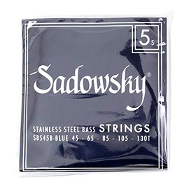 Sadowsky Blue Label Base Strings Stainless Steel Strings 5 String 045-130 SBS45B Blue Silver