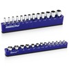 2-Piece 1/4"-Drive SAE Magnetic Socket Organizer Set (Holds 26 Sockets)