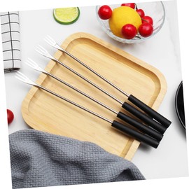 Ciieeo 6Pcs Stainless Steel Fondue Forks Household Dipping Forks with Comfortable Handles for Fruit Cheese and Dessert Enjoyment