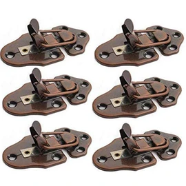 Metal Table Locks Dining Training Table Buckles Connectors Table Leaf Hardware Accessories Iron Red Bronze Plating 6Pcs