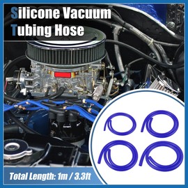 A ABSOPRO 4PCS 3.3FT Silicone Vacuum Tubing Hose 5/32" 1/4" 5/16" 3/8" ID 130PSI Max Pressure Blue Item Replacement