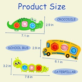 3 PCS Fidget Poppers for Toddlers, Baby Airplane Essentials, Sensory Toys for Toddlers for Toddler Montessori Toy Autism Autistic Gifts for Toddlers 1-3 Year Old