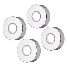 sourcing map 4pcs Shower Arm Flange 80mm/3.1" OD Escutcheon Plate Stainless Steel Round Plumbing Cover Plates for 25mm/1" Dia Water Pipe Faucet Home Decoration Accessories, Silver Tone