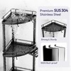 SWTYMIKI Corner Shower Caddy Standing - 3 Tier Rustproof Metal
