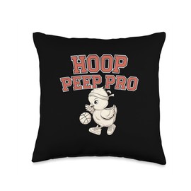 Sports Baby Chicks Basketball Lover Dynamic Active Art Throw Pillow