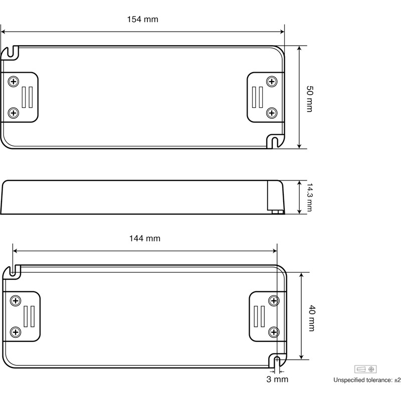 illuburg LED Driver 24V 30W Flat Flickerfree for LED Strip