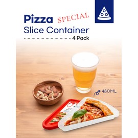 OBNOCHE Pizza Slice Container, Tray and Saver, BPA Free 4 Pack No more soggy pizza! Keep it fresh and crispy with our airtight pizza storage container