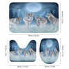 Brebasf Winter Forest Wildlife Wolf 4 Pcs Waterproof Shower Curtain