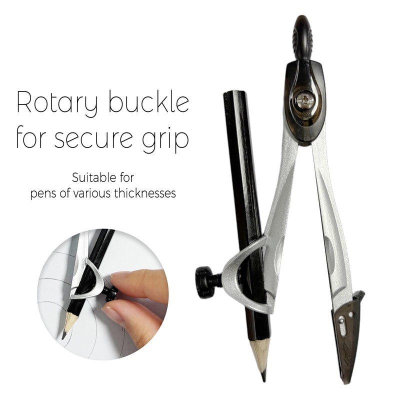 Protractor and Compass Set with Rulers,Compass Geometry Drawing Tool Set