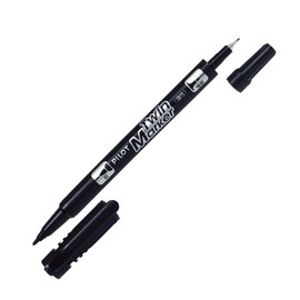 Pilot Twin Marker Fine Round Core/Ultra Fine Round Core Black 1 Pack (Pack of 10)