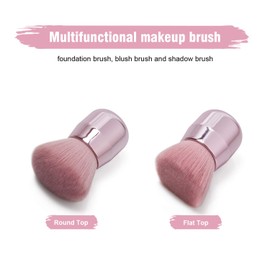 Tenmon Foundation Makeup Brush Travel Kabuki Brush Blush Brushes Move New Extensible Concealer Brushes Cosmetic Tool (Pink)