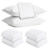 MH Traders Quilted Waterproof Pillow Protectors Pack of 4, Pillowcase