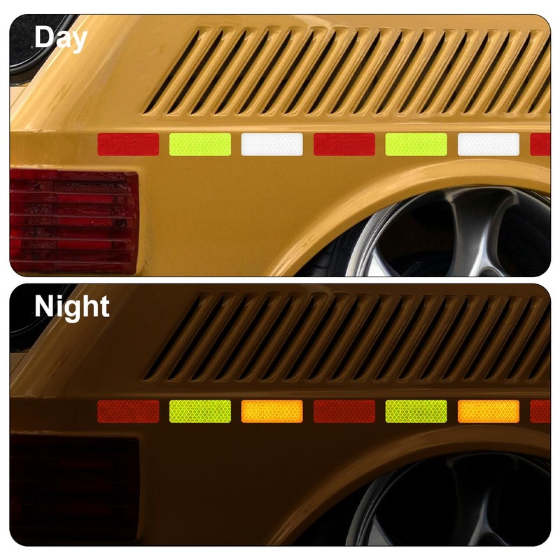 Thyonta Reflective Stickers 24PCS Safety Reflector Tape Warning Strips Waterproof