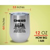 Flairy Land Chess Silver Wine Tumbler 12oz - without saying