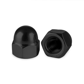 Drenky Cap Nuts M8 Black Stainless Steel A2 V2A Acorn Nuts M8 DIN 1587 Cap Nuts Hexagonal Cap Nuts Rustproof for Screws, Threaded Bolts, Threaded Rods, Pack of 25