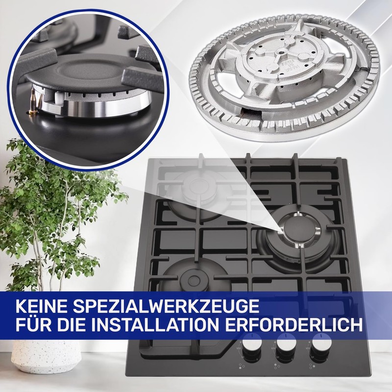Triple Burner with Inlet Diameter 20 mm for Gas Cookers