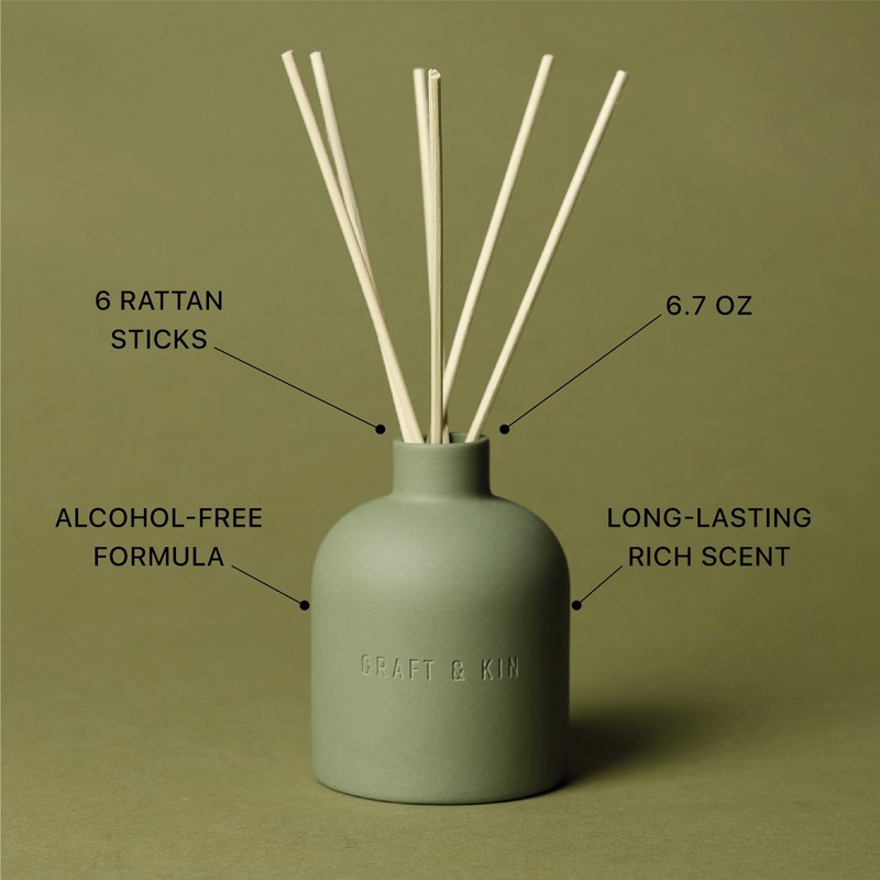 Craft & Kin Reed Diffuser Set - White Birch &
