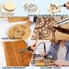 Pyrography Soldering Iron Set, 60 W Adjustable Temperature 200-450 °C,