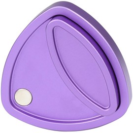 FREELOVE Pivot Magnetic Fidget Slider Toys for Adults, Premium Metal Haptic Clicker, Small Triangle, Mechanical Sound EDC, Sensory Anxiety Focus Meditation (Aluminum Alloy Purple)