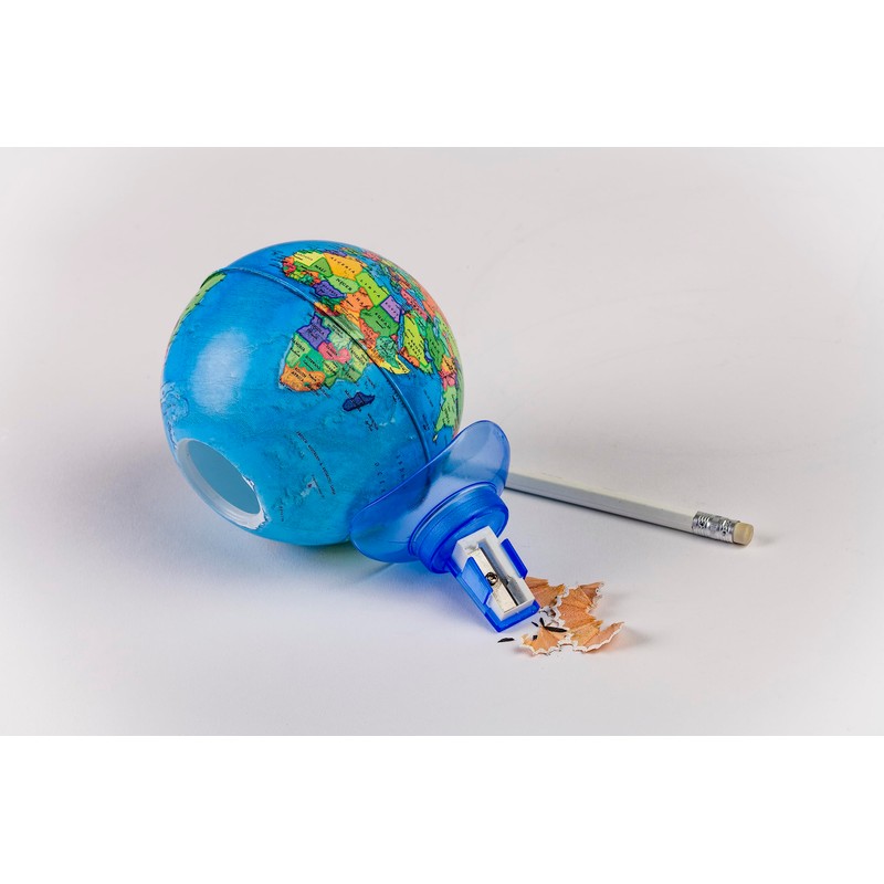 EXERZ 10CM Mini Globe (Political Map), with Pencil Sharpener build
