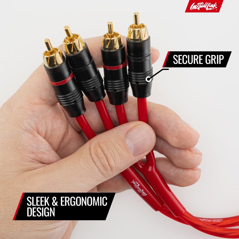 Install Link Audio Cable RCA for Subwoofer or Stereo Cable,
