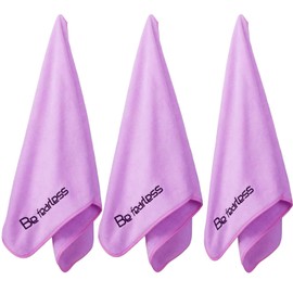 Wuwahold Microfiber Gym Towels Bigger Size Super Soft for Exercise Fitness, Sports, Workout, 380-GSM 15-Inch x 31-Inch Quick-Drying Towels (3 Pack, Deep Purple)