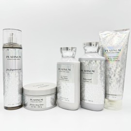 Platinum Bath & Body 5-Piece Bundle | Fine Fragrance Mist, Glowtion Body Butter, Body Lotion, Body Wash and Ultimate Hydration Body Cream