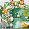 Catelves Safari Animals Foil Balloons, 9 Pieces for Jungle Birthday