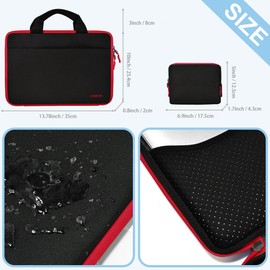 Hseok Laptop Sleeve 13-14 Inch Case Briefcase Compatible with MacBook Pro 14 inch M4/M3/M2/M1 All Model of 13.3 Inch Mac Air/Pro, XPS 13 14, Most Popular 13"-14" Notebooks,B01K05