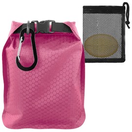 Uliya Travel Soap Bag Waterproof Leakproof Travel Soap Case Box Quick Drying Soap Bar Portable Sealing Soap Holder with Soap Lathering Bag and Carabiner forTravel, Camping, Outdoor (Pink)
