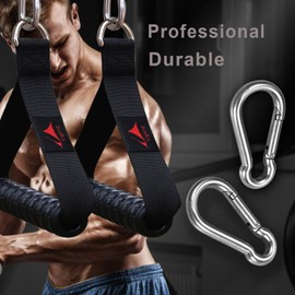 Vigoog Heavy Duty Gym Exercise Handles Attachment for Cable Machine,Resistance Band,Pulley System Home Fitness Workout Equipment, with Elastic Rubber Grip and 2 Large Carabiners