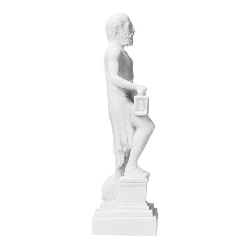 Diogenes The Cynic Ancient Greek Philosopher Statue Sculpture Figure White