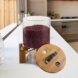 Gdrasuya10 3-Grid Dry Food Dispenser Storage,Wall Mounted Cereal Dispenser with Lids,Home Kitchen Storage Tank Grains Rice Bucket Storage Box of Rice Nuts Beans Candy Cereals (STYLE 2)