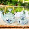 Japanese Crane Porcelain Tea Set 20 fl oz Teapot with