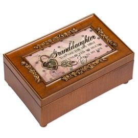 Cottage Garden Granddaughter So Much Joy Burlwood Petite Rose Jewelry Music Box Plays You Are My Sunshine