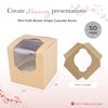 Spec101 Mini Cupcake Holders - 50 Pk Individual Cupcake Boxes