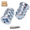 SKIR'CO (50 pcs) Zinc Plated Euro Screws 5.8 x 9